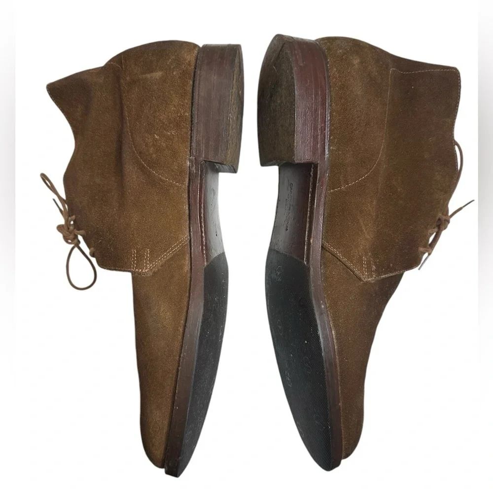 CROCKETT & JONES for Barneys New York CHUKKA BOOT LIGHT snuff SUEDE LEATHER SOLE